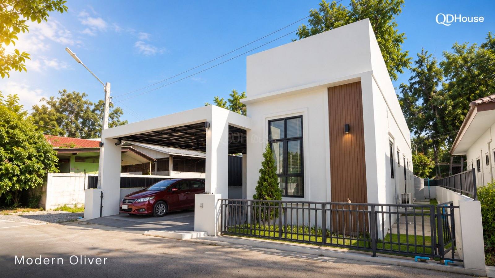 แบบบ้าน โมเดิร์น โอลิเวอร์ 1 ชั้น 3 ห้องนอน
