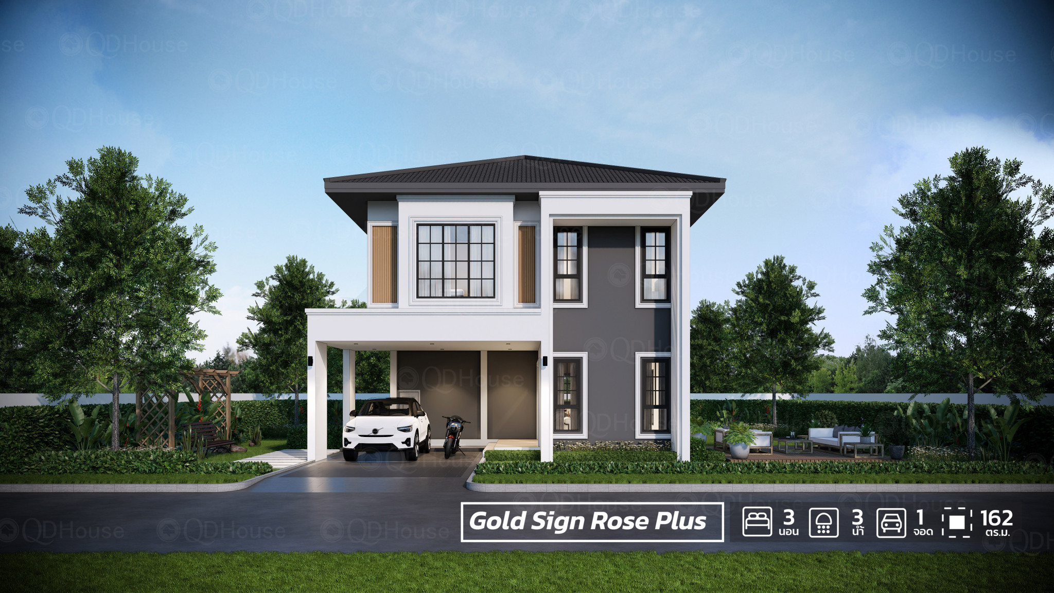 SIGN07-008 Gold Sign Rose +-QD2332-162