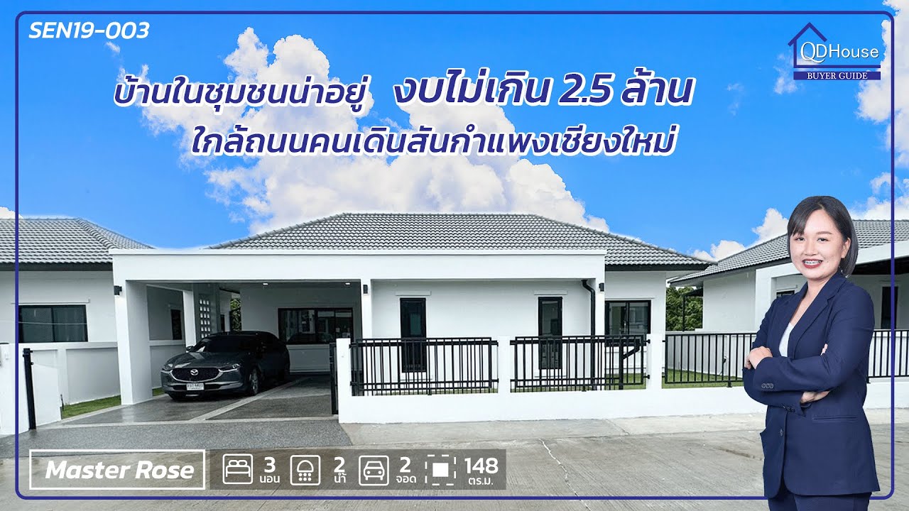 บ้านในชุมชนน่าอยู่ งบไม่เกิน 2.5 ล้าน ใกล้ถนนคนเดินสันกำแพงเชียงใหม่ | QDHouse Buyer Guide